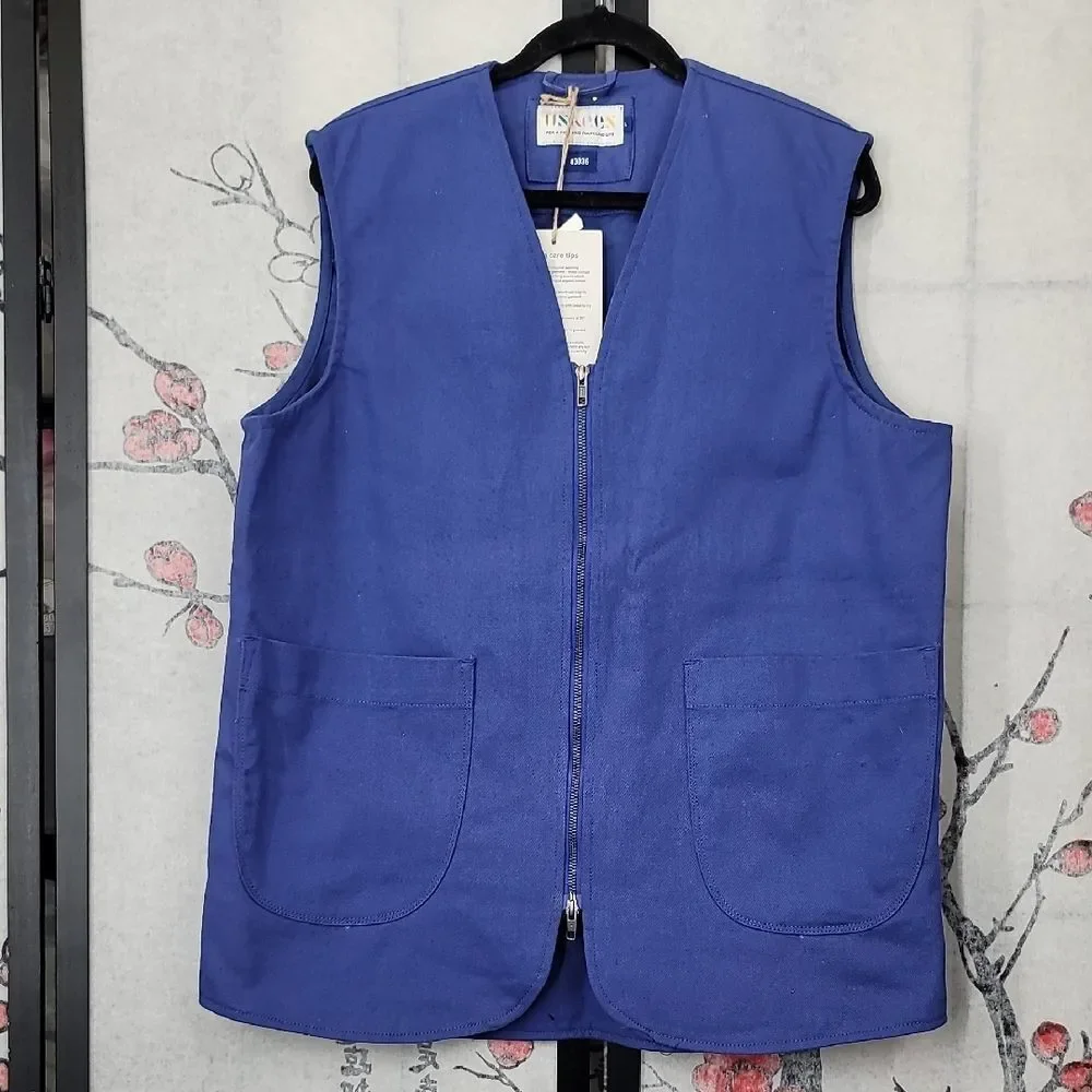 Uskees #3036 Drill Zip-Up Vest in Ultra Blue Size Large